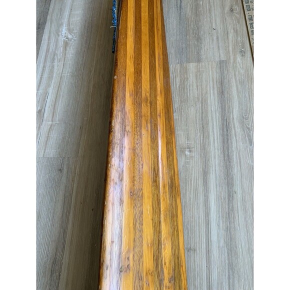 Vintage Solid Wood Water Ski Single Rubber Bindings Unknown Maker EUC - Picture 11 of 14